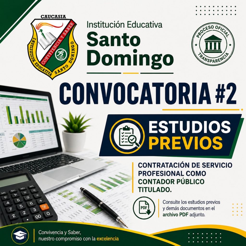 Convocatoria #2 Servicios profesionales como contador público para la elaboración y presentación de estados financieros y declaraciones tributarias durante toda la vigencia 2026. Convocatoria #2 Servicios profesionales como contador público para la elaboración y presentación de estados financieros y declaraciones tributarias durante toda la vigencia 2026.